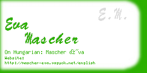 eva mascher business card